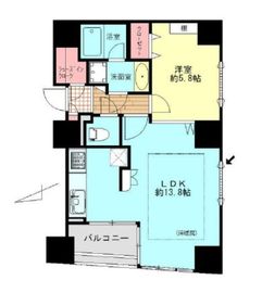 アクシルコート東中野 11階 間取り図