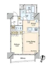 リビオレゾン千代田岩本町ザ・マークス 2階 間取り図