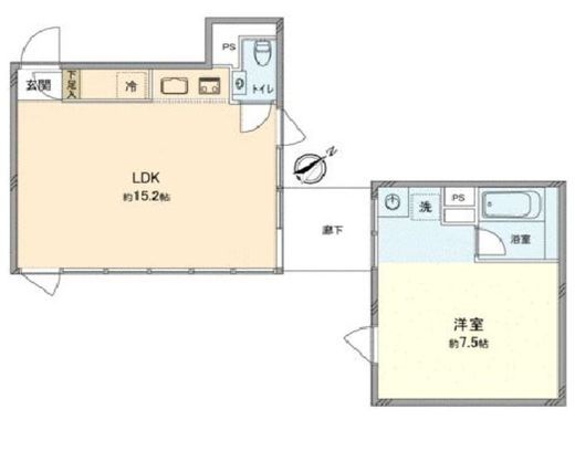 イソラ中目黒 2階 間取り図