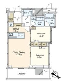 ブランズタワー豊洲 7階 間取り図