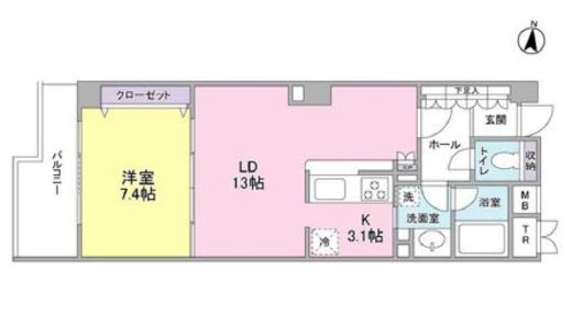 グレース長者丸 1階 間取り図