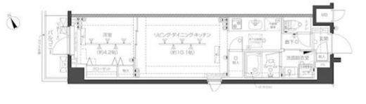 ZOOM高田馬場WEST 1階 間取り図