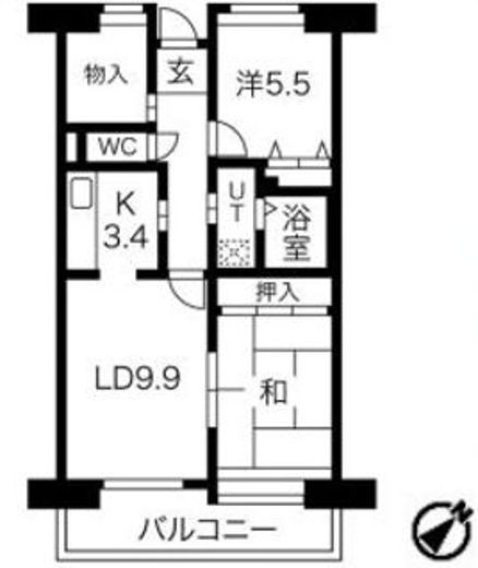 アクティ目黒駅前 1号棟 913 間取り図