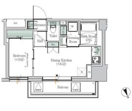 ONE ROOF RESIDENCE ASAKUSABASHI 407 間取り図