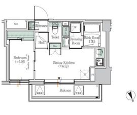 ONE ROOF RESIDENCE ASAKUSABASHI 607 間取り図