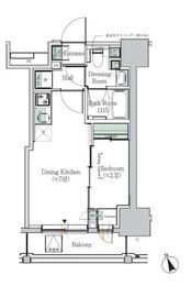 ONE ROOF RESIDENCE ASAKUSABASHI 604 間取り図