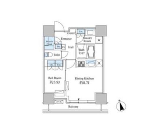 ベルファース芝浦タワー 604 間取り図