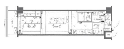 ZOOM高田馬場WEST 4階 間取り図