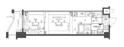 ZOOM高田馬場WEST 4階 間取り図