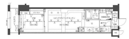 ZOOM高田馬場WEST 5階 間取り図