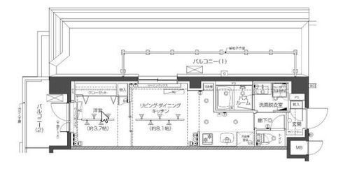 ZOOM高田馬場WEST 4階 間取り図