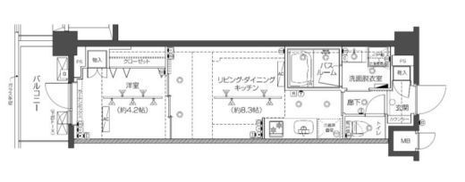 ZOOM高田馬場WEST 5階 間取り図