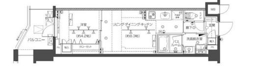 ZOOM高田馬場WEST 5階 間取り図