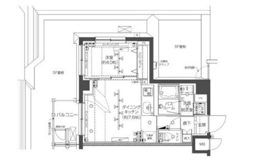 ZOOM高田馬場WEST 6階 間取り図
