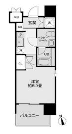 レジディア新宿御苑 704 間取り図