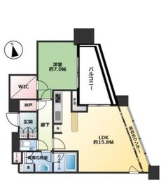 中目黒アトラスタワー 8階 間取り図