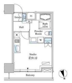 ベルファース芝浦タワー 1303 間取り図
