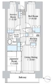 イーストパークス大島サザンスクエア 9階 間取り図