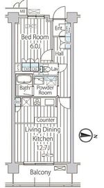 フェールメゾン西大島 403 間取り図