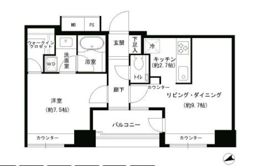 グランスイート虎ノ門 18階 間取り図