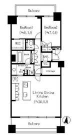 グレンパーク駒場 4階 間取り図