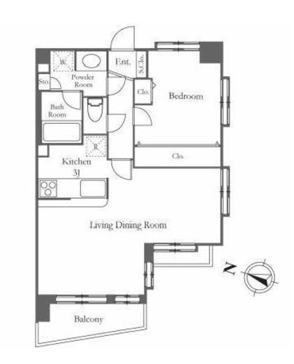 ライオンズマンション西麻布シティ 4階 間取り図