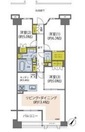 プレミスト文京千石 2階 間取り図