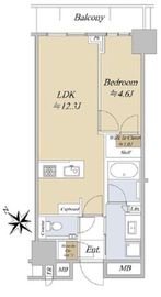 ミッドタワーグランド 16階 間取り図