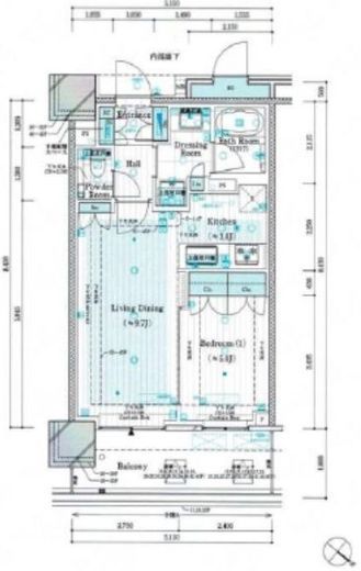 ブランズタワー豊洲 40階 間取り図