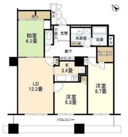 コスモ東京ベイタワー 14階 間取り図