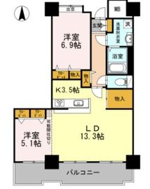 品川シーサイドビュータワー1 810 間取り図