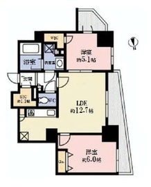 クレストフォルム戸越 6階 間取り図