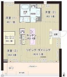 ガーデニエール砧ウエスト 208 間取り図