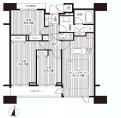 レジデンス白金高輪 1303 間取り図