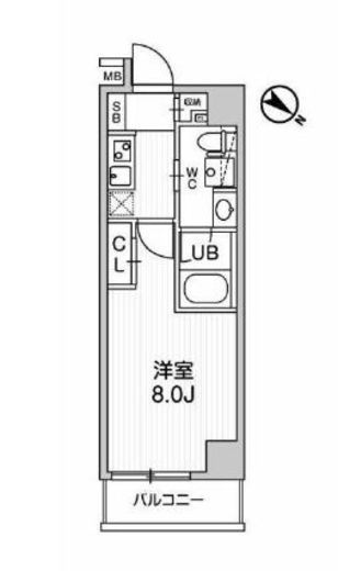 ALTERNA王子飛鳥山 (オルタナ王子飛鳥山) 302 間取り図