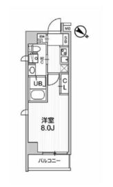 ALTERNA王子飛鳥山 (オルタナ王子飛鳥山) 803 間取り図