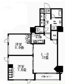 プラウドタワー白金台 5階 間取り図