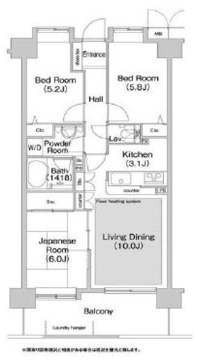 コンフォリア板橋仲宿 1306 間取り図