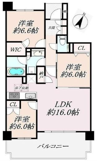 桜上水ガーデンズ C109 間取り図