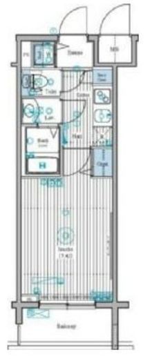 ガーラ・ステーション新宿御苑前 2階 間取り図