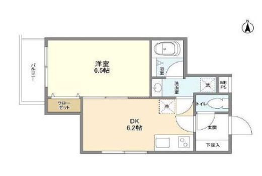 ブランドール都立大 501 間取り図