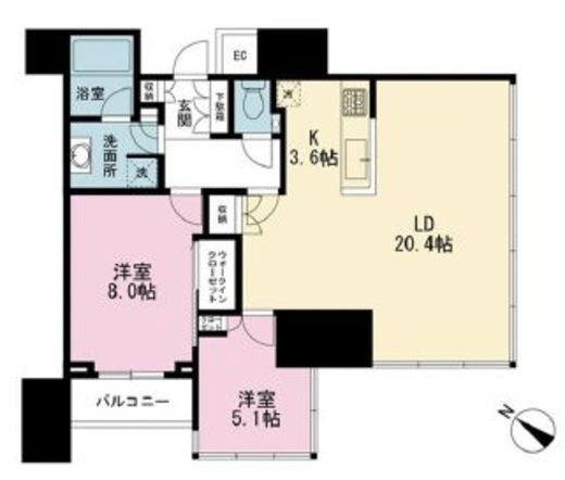 THE ROPPONGI TOKYO CLUB RESIDENCE 11階 間取り図
