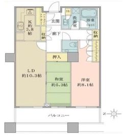 ブリリアタワー東京 21階 間取り図