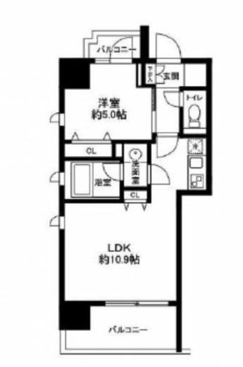 南麻布パークハイツ 504 間取り図