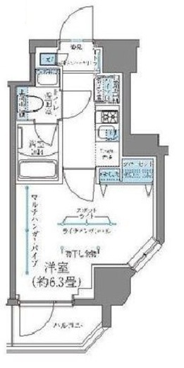 レジディア南品川プレイス 1301 間取り図