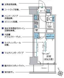 レジディア南品川プレイス 205 間取り図