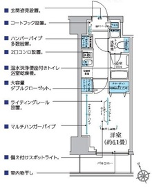 レジディア南品川プレイス 1105 間取り図