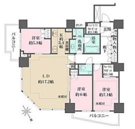 ザ・パークハウス三田ガーデン レジデンス&タワー 4階 間取り図