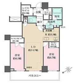 ザ・パークハウス三田ガーデン レジデンス&タワー 21階 間取り図