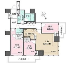 ザ・パークハウス三田ガーデン レジデンス&タワー 5階 間取り図